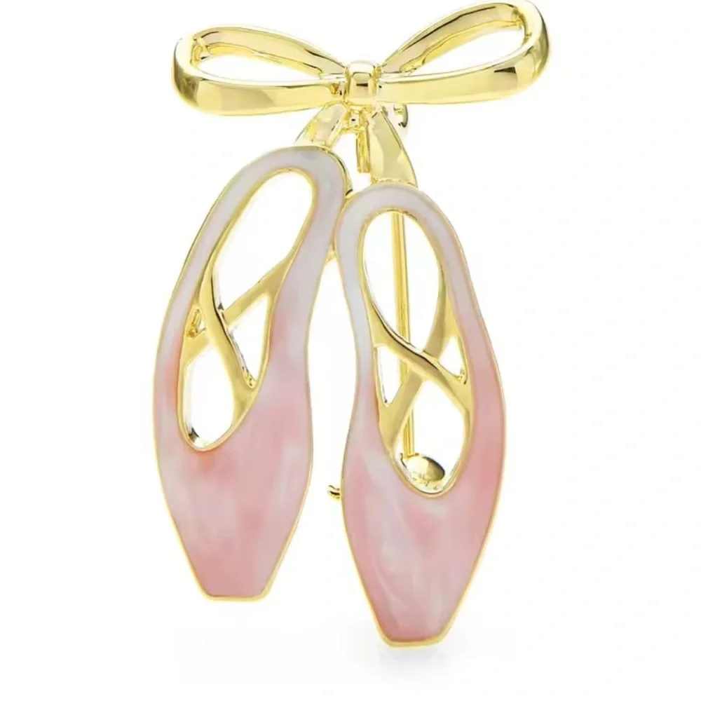 Pink Ballet Slipper Brooch